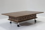 Hanah Home Mesa de Café Ajustable Nogal